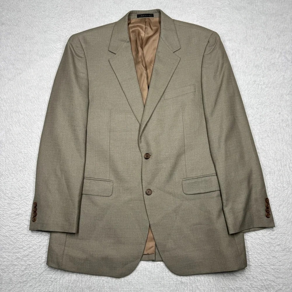 Vintage Polo Ralph Lauren Blazer Tan Sport‎ Dinner Jacket Men's Size 42L